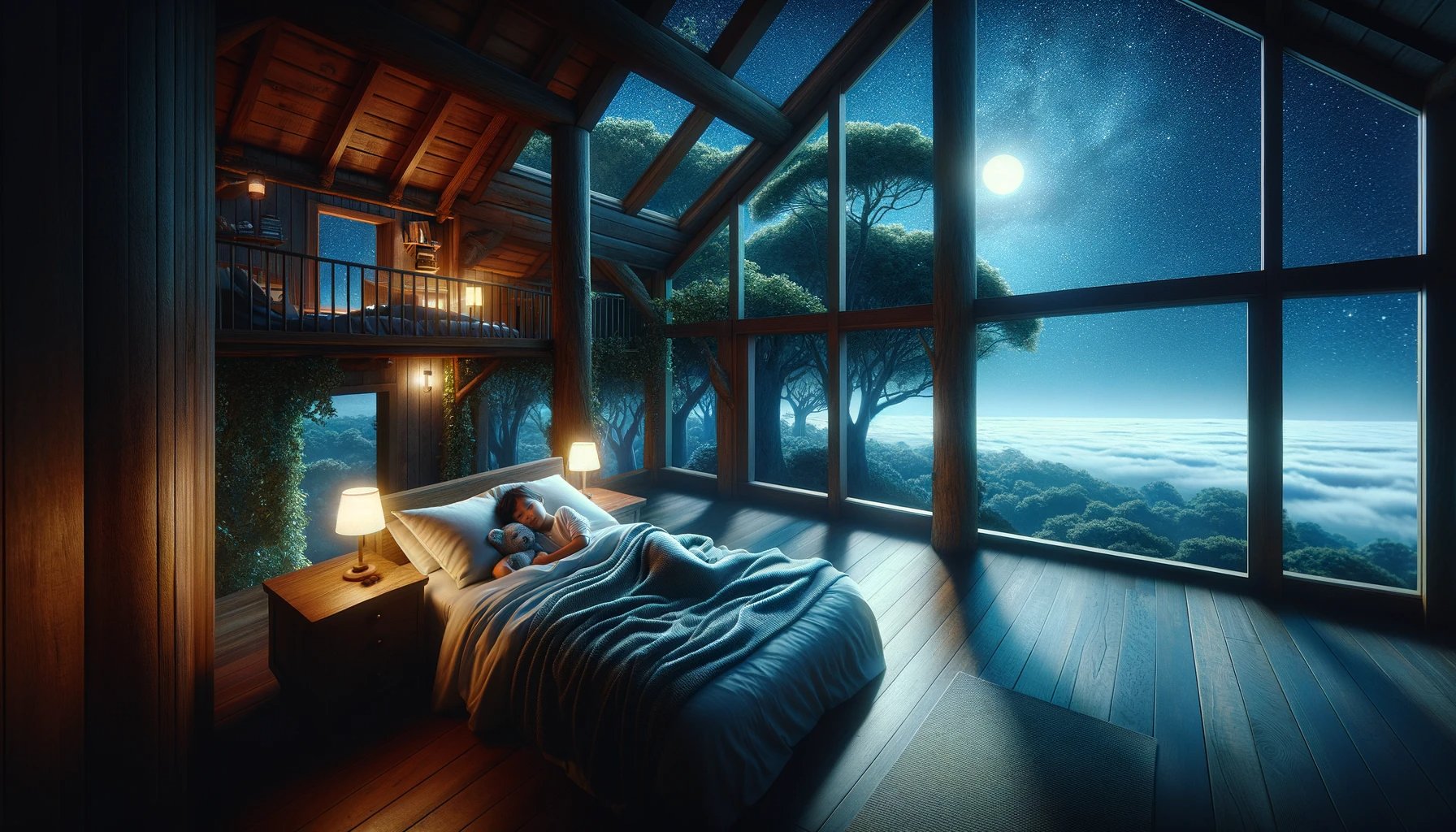 21 treehouse sleeping child a